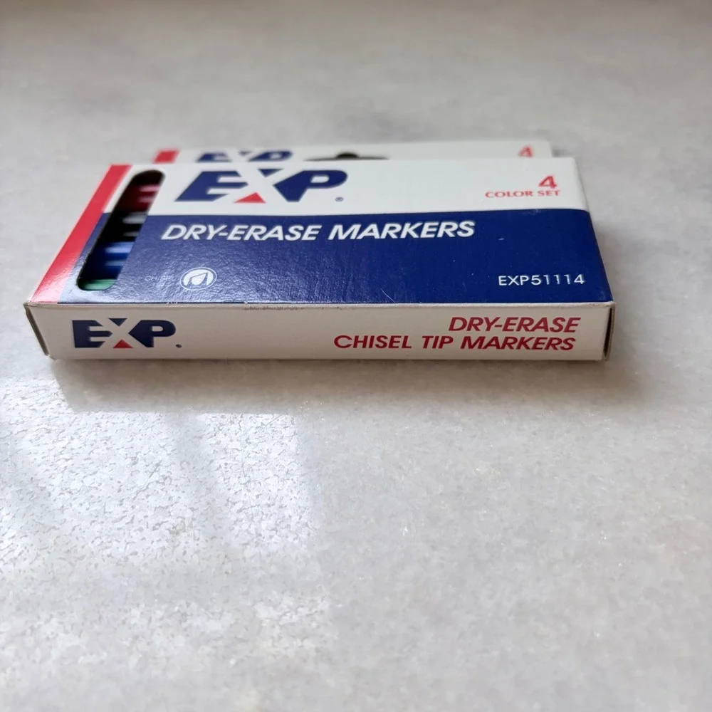 VTG EXP Dry-Erase Markers‎ 4 Color Set Chisel Tip Low Odor EXP511141 Pack